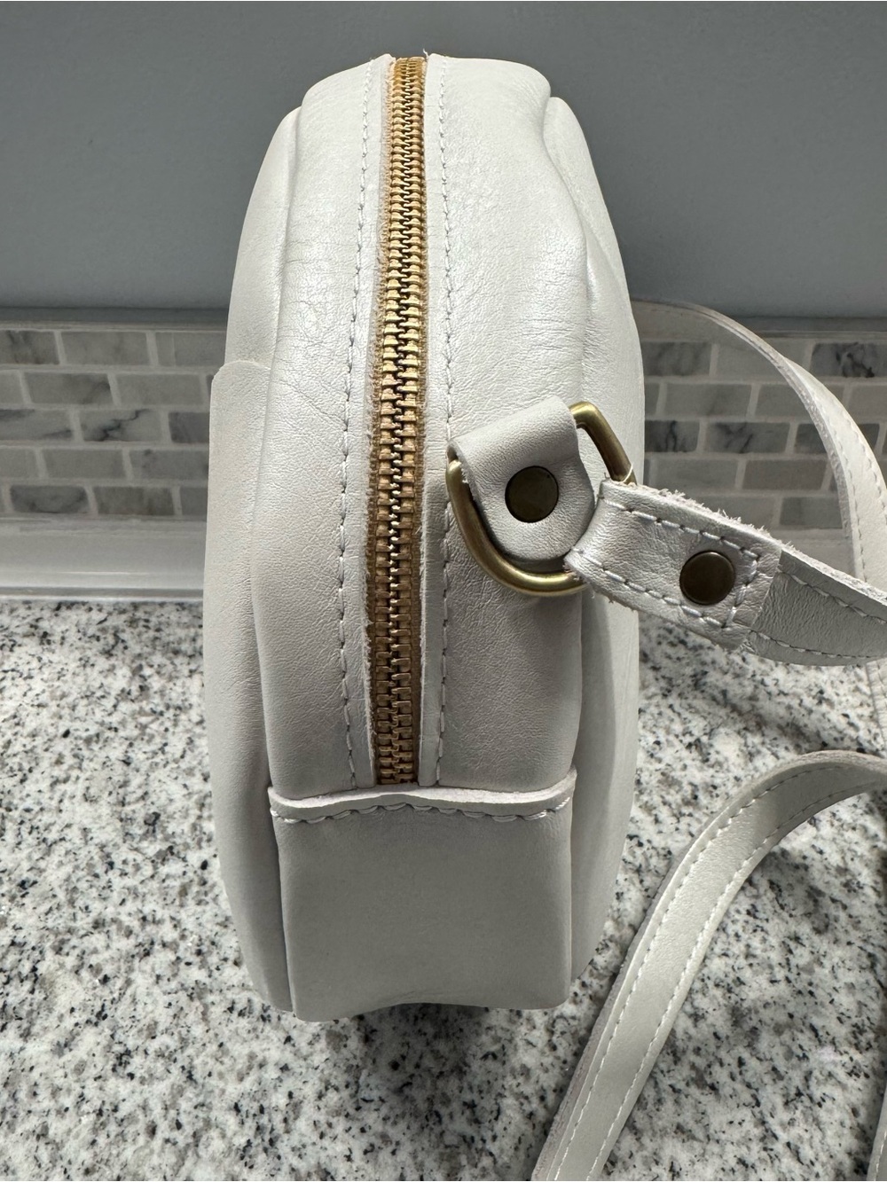 Portland Leather Pearl Large Circle Crossbody - Picture 4 of 7